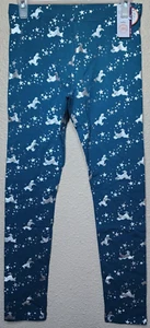 Wonder Nation Girl's Tough Cotton Teal Blot Unicorn Legging Size XXL (18) NEW - Picture 1 of 4