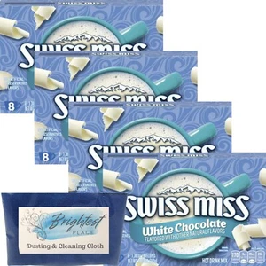 Swiss Miss White Chocolate Hot Cocoa Drink Mix 4 Boxes and Microfiber Cloth - Bild 1 von 4