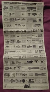 Folleto de la lista de repuestos de radiocontrol de Tamiya de colección - década de 1980 - Imagen 1 de 3