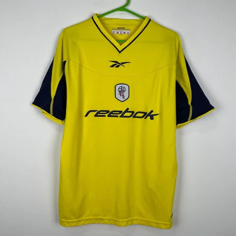 Bolton Wanderers 2002-2003 Away Football Shirt Reebok Jersey Yellow Trikot sz M Cover