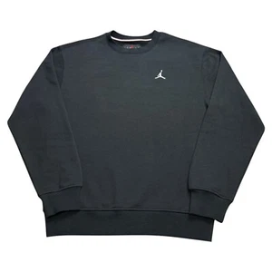 Nike Jordan Jumper Mens Small Black Brooklyn Fleece Crewneck Pullover Sweatshirt - Picture 1 of 10