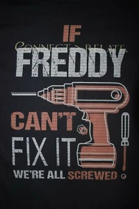SE FREDDY CAN'T FIX IT SIAMO TUTTI AVVITATI T-shirt manica lunga piccola, nera - Foto 1 di 4