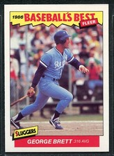 1986 Fleer Baseball's Best Sluggers - #3 - George Brett - Kansas City Royals