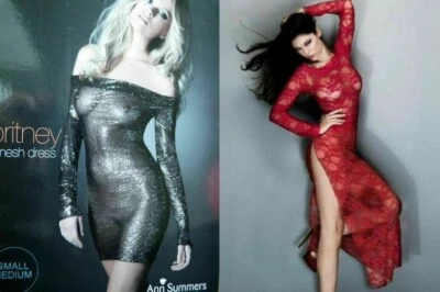 ANN SUMMERS RED AND GLITTER LONG AND SHORT DRESS GOWN TWIN PACK SEXY DRESS UP - Image 1 of 4