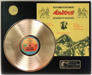 Bob Marley - Exodus Gold LP exhibición de placa de disco - Imagen 1 de 3