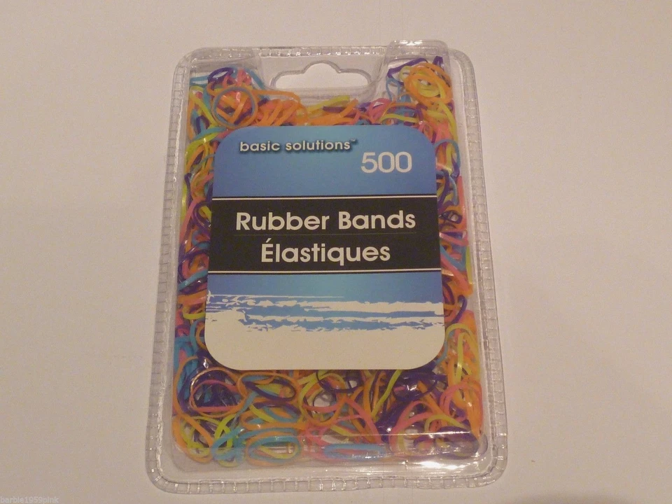 500 Pcs. Elastic Rubber Band OOAK Hair Redo Black Gray White Bands Dolls