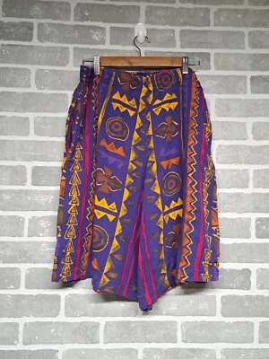 Rosey Tomato Vintage 90s Rare Etnic Waist Elastic Unisex Shorts Size 18W/38 - Image 1 of 4