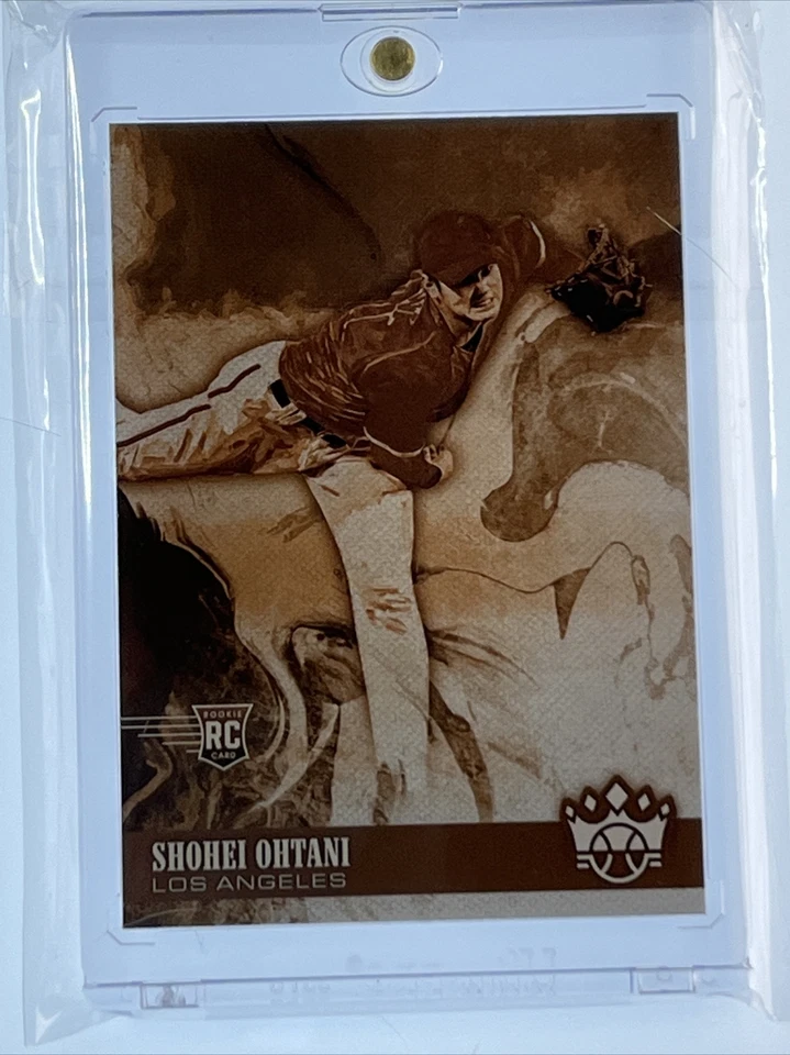 2018 DIAMOND KINGS 73 SHOHEI OHTANI PITCHING ROOKIE CARD SEPIA VARIATION ANGELS  - Image 1 of 2