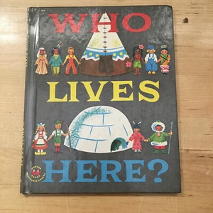 Vintage 1958 1st ed. Who Lives Here Wonder Book by Judith Varga VG++ - Picture 1 of 6