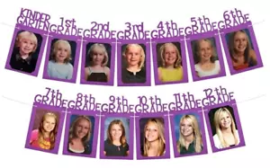 K-12 Graduation Photo Banner 10 Ft. Class of 2025 Grad Picture Display Purple - Picture 1 of 7