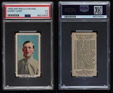 1909 Philadelphia Caramel E95 Harry Lord #16 PSA 1.5