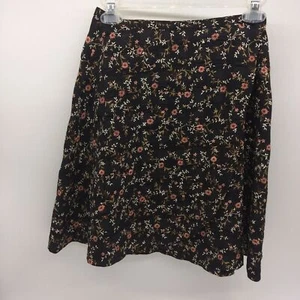 EUC Floral Print on a Black Background Wrap A-Line Skirt-Size S/M - Picture 1 of 10