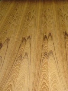 Teak African wood veneer 24" x 96" with peel and stick PSA adhesive 1/40" A - Picture 1 of 12