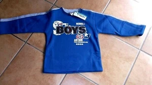 Kuscheliges Sweatshirt innen angerauht ,Jungen  blau ,rot Gr. 104/110 - Bild 1 von 4