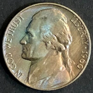 Jefferson 1960-P níquel - parte posterior Monticello - MS BU - bellamente tonificado - 2 - Imagen 1 de 2