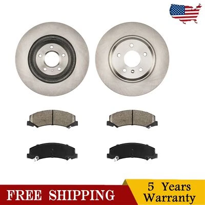 Front Brake Rotors & Ceramic Pads For Cadillac DTS 2006-2011 Chevrolet Impala Foto 1 de 4