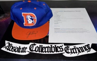 John Elway Signed Vtg Rare NWT NFL Denver Broncos Sports Specialties Snapback - Image 1 of 3