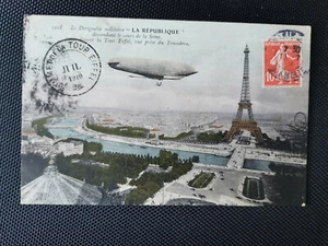 CPA Le Dirigeable militaire "La République" descendant le cours de la Seine - Bild 1 von 2