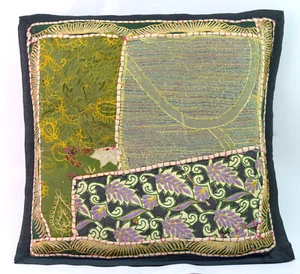 Vintage Pretty Patchwork Embroidery Pillow Cover Ethnic Decorative. i17-299 - Picture 1 of 7