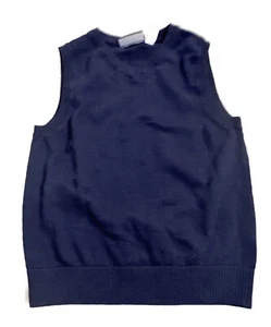 Pre-Owner Place Navy Blue Vest Boys Sweater,  Cotton Size Small 5/6 - Picture 1 of 7