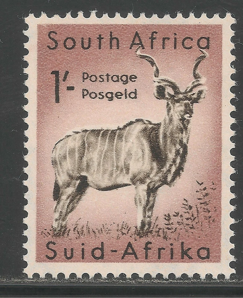 South Africa No208 (A102) хорошее состояние как новая без наклеек и следов - 1954 1sh Kudu - Изображение 1 из 1