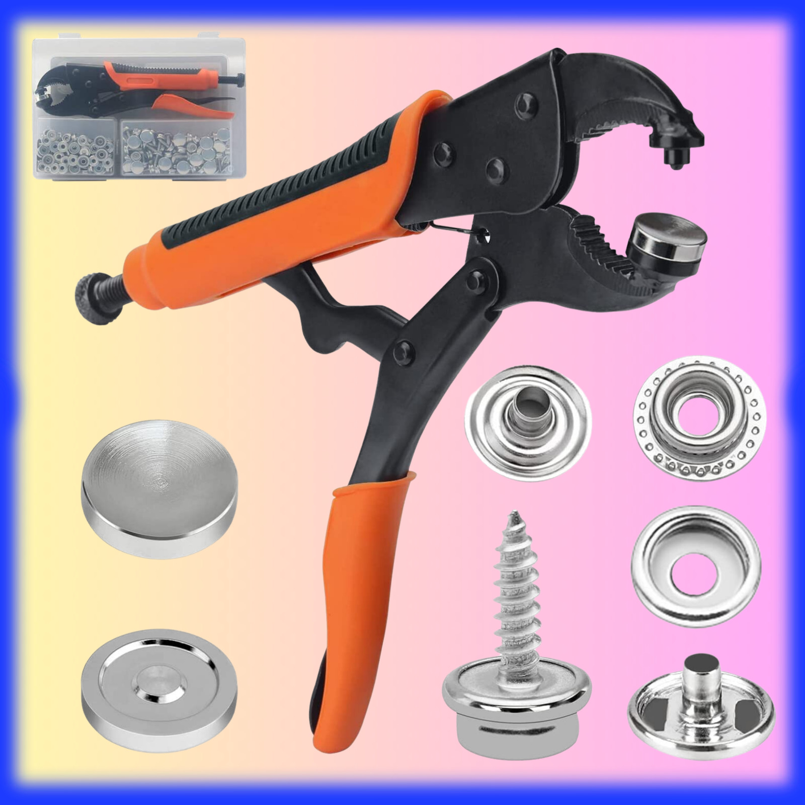 Snap Tool Pressing Machine Press Studs Prong Pliers Kit | eBay