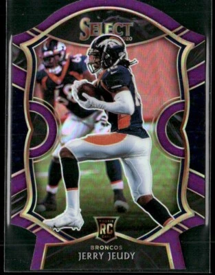 Jerry Jeudy 2020 Panini Select Purple Prizm Die Cut #56 - Denver Broncos - Image 1 of 2