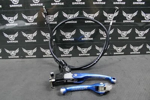 2003 KAWASAKI KX125 STREAMLINE REFLEX BLUE CLUTCH PERCH & BRAKE LEVER CABLE SET - Picture 1 of 21