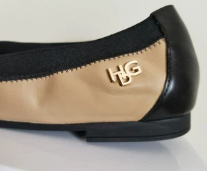 ZAPATOS GIVENCHY NEGROS BEIGE CUERO RIBETE ELÁSTICO LOGO PERFECTOS PLANOS EU 40 I LOVE - Imagen 1 de 6