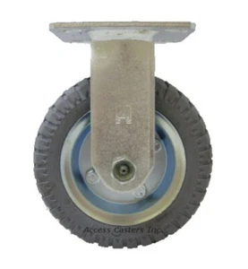 Rueda de placa rígida 8ANPR-GRY 8"" x 2"", gris sin rueda neumática plana, tapa de 280 lb - Imagen 1 de 2