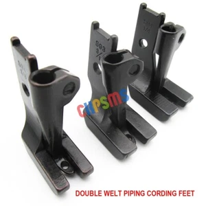 3SET/3SIZE PIEDINI CORDONCINO DOPPIO FILETTO PER JUKI LU562 LU563 LU1508 - Foto 1 di 5