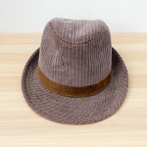 Stetson Western Hat Gray Large Cotton Reverse Corduroy Trilby Traveller Fedora - Picture 1 of 15