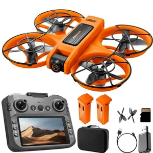 RC Drone With Screen On Controller (4.92in), UHD Dual Camera, Brushless Motor... - Picture 1 of 9