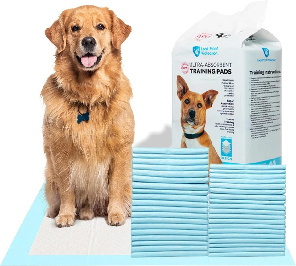 FPN Pet Training Pads for Dogs Ultra-Absorbent Unscented Blue Pee Pads 4 Sizes - Image 1 of 4