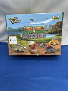 BLOCKS WORLD DINOSAURS  - SET OF 12 EGGS CREATE YOUR OWN DINOSAURS - Picture 1 of 5