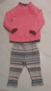 2 Stück Größe: 12-18 Monate Thermo Leggings & Größe 18 Monate Neon Pink Jacke / Top - Bild 1 von 13