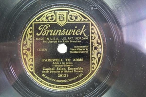 Capitol Salon Ensemble - BRUNSWICK 20121 - Farewell To Arms & A Lullaby - Imagen 1 de 6