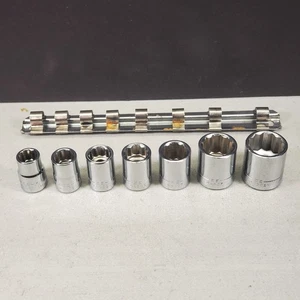 Craftsman -EE- 3/8" Drive METRIC 12 Point Shallow Sockets 8 pc Set USA - Picture 1 of 11