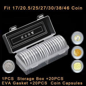 Supplies Coin Storage Box Holders Accessories For 17/20.5/25/27/30/38/46mm - Picture 1 of 11