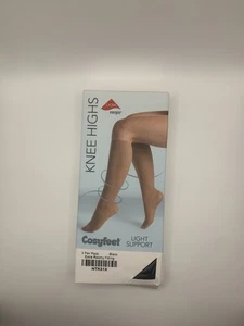 Cosyfeet x3 Pair Pack Knee Highs Extra Roomy Fitting Light Support Black - Picture 1 of 10