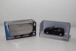 B86 1:38-1:40 MAISTO PEUGEOT 206CC 206 CC BLACK MIB - Imagen 1 de 16