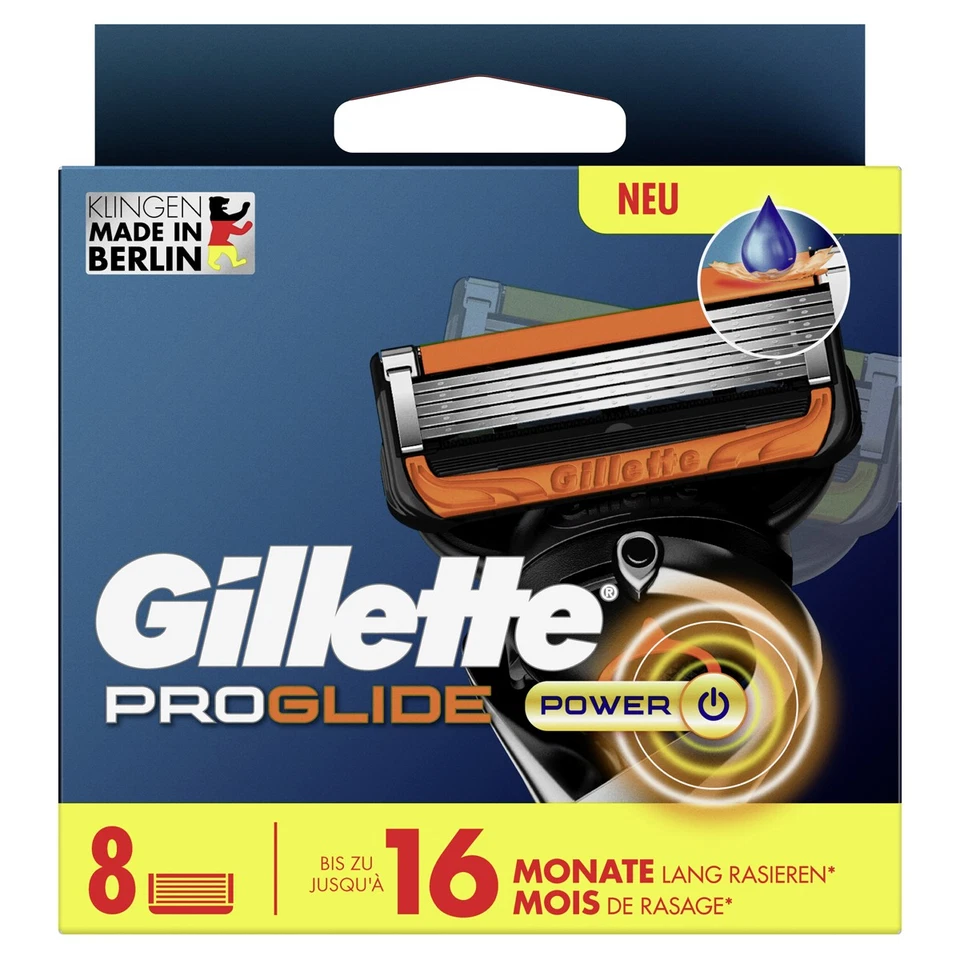 Gillette Fusion Proglide Power Lamette Rasoio, 8 Pezzo, Standard Verpackung - Immagine 1 di 1