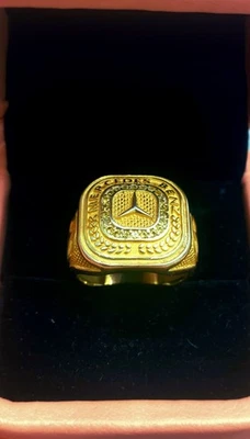 Mercedes-Benz Luxe Gold Plated Yellow Topaz Stone Man ring - Image 1 of 4