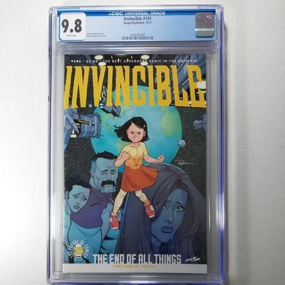 INVINCIBLE #141 CGC 9.8 Death of Omni-Man Top Pop, Low Print Image/Skybound 2017 - Image 1 of 4