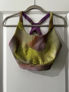 Fabletics Sprint High Impact Sports Bra Melted Matrix/Cosmic Shower Size XL - Picture 1 of 3