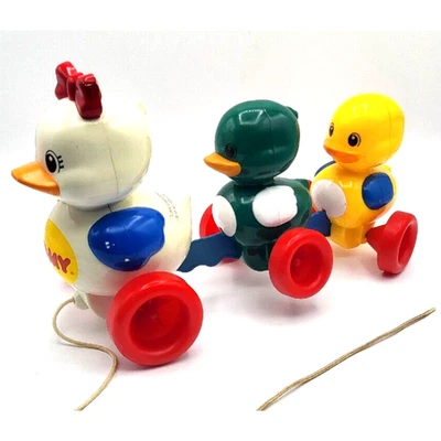 Vintage TOMY Quack Along Ducks Pull Toy As Seen in Baby Einstein NO Sound - Image 1 of 4