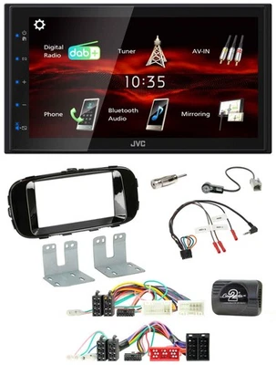 JVC USB Bluetooth Lenkrad DAB 2DIN Autoradio für Kia Soul 14-19 piano - Bild 1 von 4
