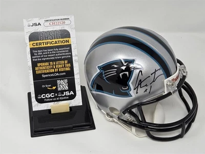 CAM NEWTON signed PANTHERS mini helmet JSA COA - Image 1 of 3