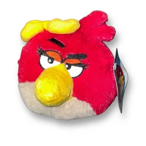 Angry Birds Plush Girl Non Retail Nursery Stitched Eyes Bedroom Decor Bow 5" - Picture 1 of 8