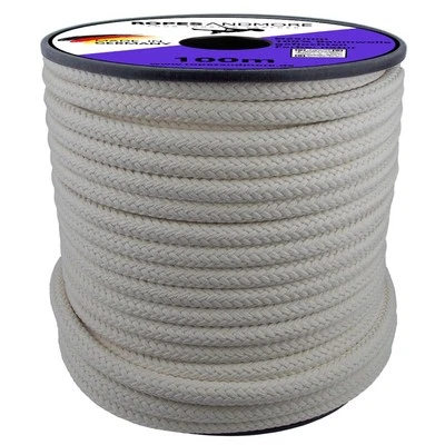 ROPES AND MORE Baumwollseil Naturseil 14 – 25mm geflochten 100% Baumwolle DIY Möbel, Leine, Bau